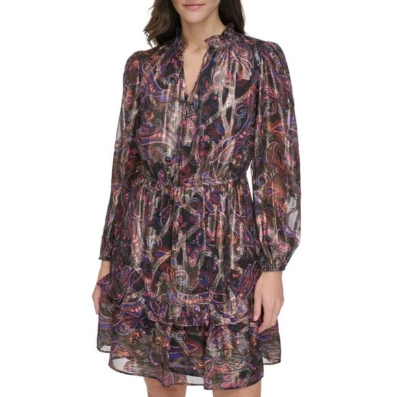 Vince Camuto Dresses & Skirts - Vince Camuto Stepping Out Long Sleeve Mini Dress Size 6 NWT
